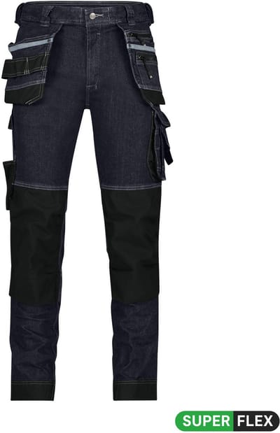 Stretch holsterzakkenjeans met kniezakken