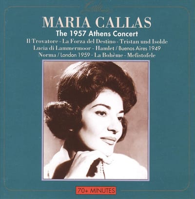 CD MARIA CALLAS - Het Concert in Athene van 1957 GL316 Gala Portugal Klassiek Gebruikt black
