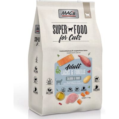 MAC's Superfood Kattenvoer Droogvoer - Zalm & Forel - 7kg - Kattenbrokken