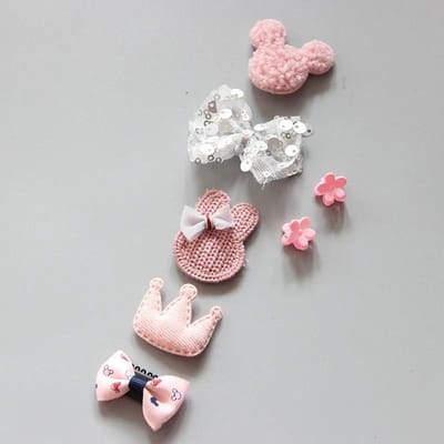 Ensemble de 5 pièces Mignon Dessin Animé Princesse Pince à Cheveux Enfants Filles Clips à Cheveux Nœuds Barrettes Accessoires pour Enfants Pince à Cheveux Coiffeur Pinces à Cheveux gray