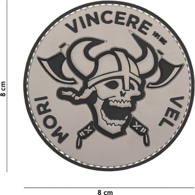 101 Inc Embleem 3D Pvc Mori Vincere Vel Grijs  19001