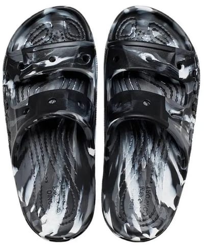 Crocs Marbled Sandalen Zwart/Wit Maat 38/39 US M6/W8