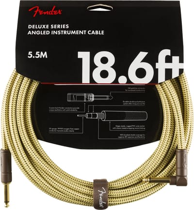 Fender Deluxe Series Instrument Cable S>A 5.5m (Tweed) - Instrumentenkabel