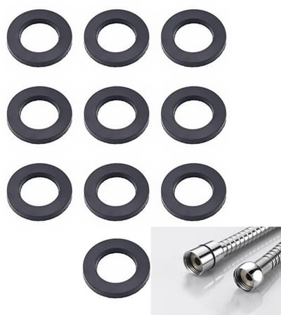 Douchekopringen 10 stuks - Doucheslangafdichtingsringen 3/4 inch - Rubber - Vervangende slangringpakking - Lekvrije afdichting - Duurzaam en slijtvast - Afdichtingsringen