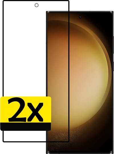 Screenprotector - Geschikt voor Samsung Galaxy S23 Ultra - 2 Stuks - Full Cover - Beschermglas - Gehard Glas - Tempered Glass - Screen Protector