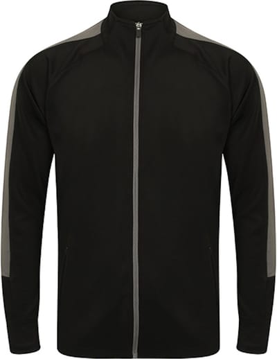 Unisex Tracksuit-top met ritssluiting Black/Gunmetal - M