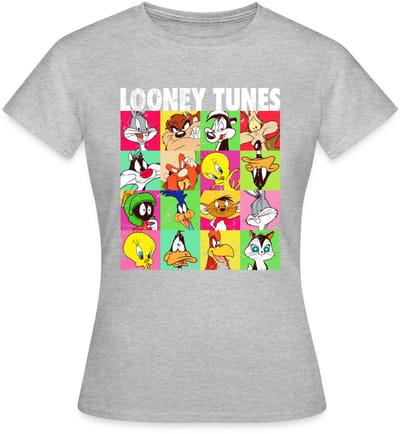 Looney Tunes Karakters Collage T-Shirt Dames