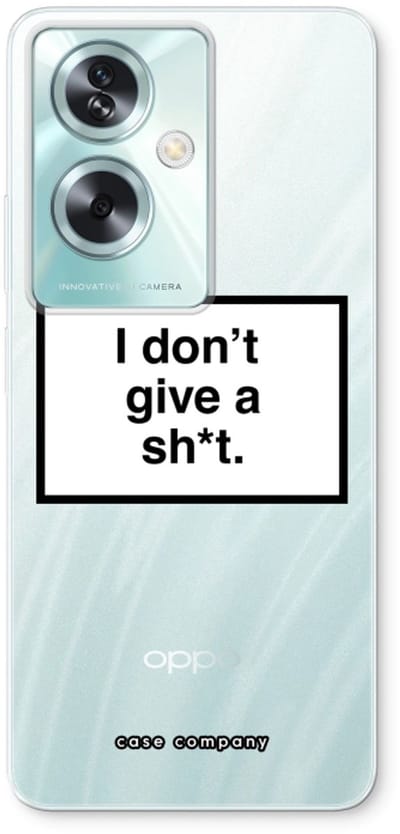 Case Company® - Hoesje geschikt voor Oppo A79 hoesje - Don't give a shit - Soft Cover Telefoonhoesje - Bescherming aan alle Kanten en Schermrand