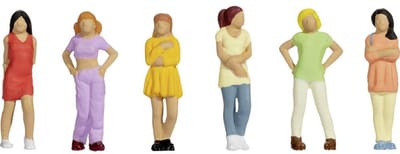 NOCH 45517 TT Vrouwelijke tieners figuren Geverfd, Staand