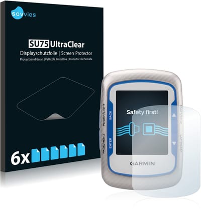 Savvies - Screenprotector voor Garmin Edge 500 - Folie Beschermfolie transparant 6 Stuks