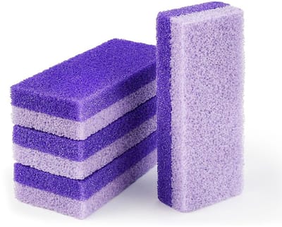 4-Pack Voet Puimsteen Spons en Scrub - PU Voet Scrub - Voor Hiel Eelt en Dode Huid - Veilig en Gemakkelijk - Verwijdert Eelt en Ruwe Hielhuid - Reinigt Puimsteenvijl