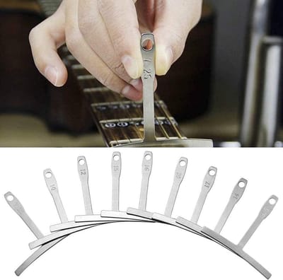 Inovra Plus - Radius gauge set voor gitaarbouwers | Met gereedschap voor het instellen van het zadel | 9 stuks