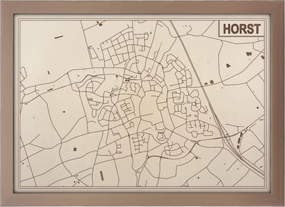 Decoratief Beeld - Houten Van Horst - Hout - Bekroned - Bruin - 21 X 30 Cm