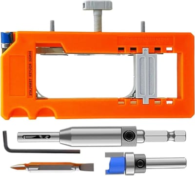 Deurbandsjabloon - Scharniergeleiding - Deuren Monteren - Nauwkeurig Instelbaar - 76-127cm - Oranje