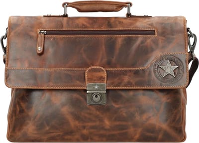 Billy the Kid Ranger A4 aktetas Leer 40 cm - 42cm (17 duim) - brown