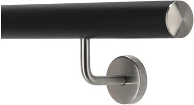 Trapleuning Roestvrij Staal - Traphek Leuning - Veiligheid Trap - Ononderbroken Lengte - 250 cm - Zwart