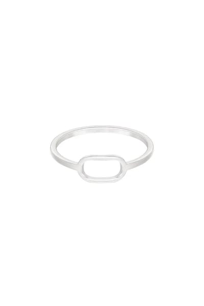 Yehwang - Dames ring - Maat 18 - stainless steel - Zilverkleurig