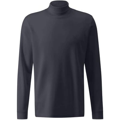 Fynch-Hatton T-Shirt Rollneck Interlock Longsleeve Navy / male