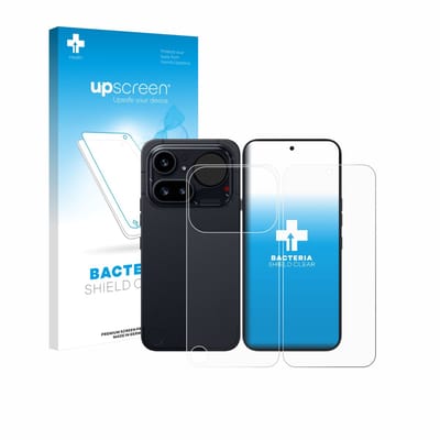 upscreen - Screenprotector voor Nothing Phone (4a) Pro (Voor+Achter) - Folie Beschermfolie transparant antibacterieel