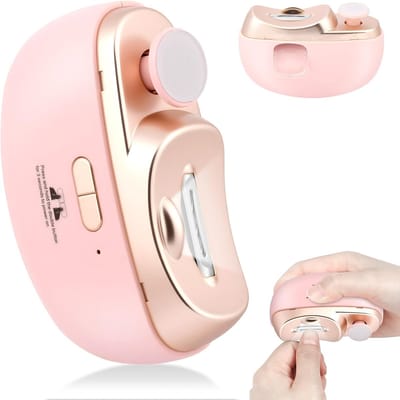 SnelShoppen - Draadloze Elektrische Nagelknipper - Stil, Veilig en Precisie Nageltrimmer voor Baby's, Ouderen en Volwassenen - RVS, 2-Snelheden, Met L