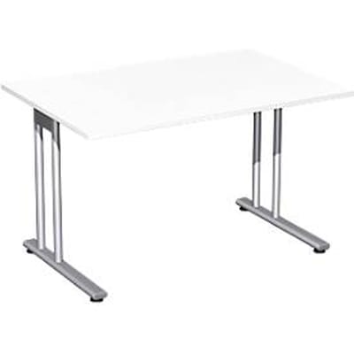 Bureautafel PALENQUE, C-poot, rechthoek, B 1200 x D 800 x H 720 mm, wit
