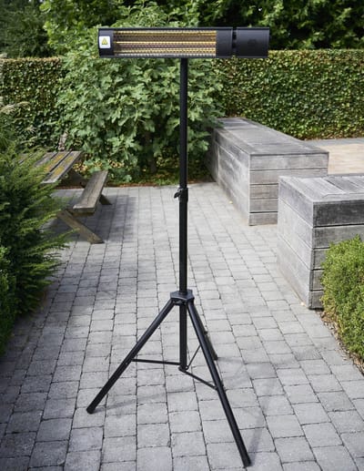 Infrarood terrasverwarmer + Remote ZWART