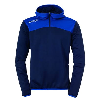 Kempa Emotion 2.0 Hoody met 1-4 Rits Kind Marine Blauw-Royal Blauw Maat 116
