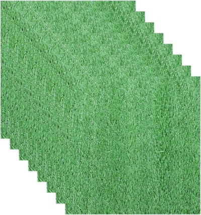 Kunstgrastapijt Set - Nepgras Tegels - Tuindecoratie Buiten - Realistisch & Zacht - 8 Stuks 30x30cm - Groen