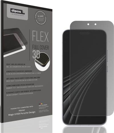 dipos FLEX – Matte Privacy Screenprotector geschikt voor Honor Magic 8 RSR Porsche Design | Volledige Schermbescherming | Case-Friendly