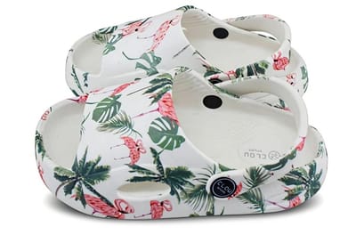 ATTREZZO® Slippers - Badslippers - Klompen - Clogs - Kinderen - Maat 34-35 - Flamingo's