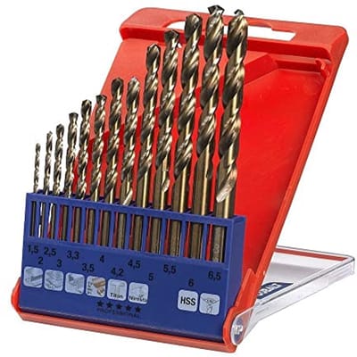 Metaalborenset 13-delig met HSS-E boren, Ø 1,5 tot 6,5 mm voor professioneel gebruik