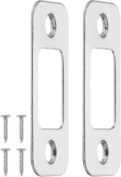 Slagplaat Deur - Vergrendelingsplaat - Kozijn Reparatie - Roestvrij Staal - 2-1/4" x 1" - Zilver