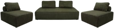 sweeek - Set fauteuils voor modulaire 4-zits bank corduroy - lao