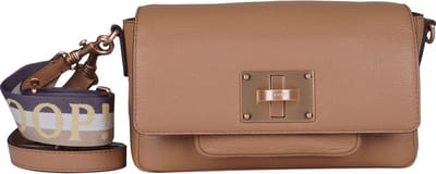 JOOP! Leren Schoudertas Carino Muna Shoulderbag Beige Lichtbruin