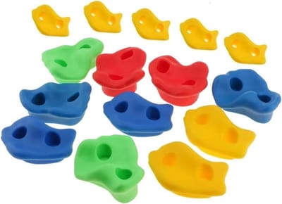Klimstenen Set - Handvoeten Grepen - Buiten Spelen - Gestructureerd Oppervlak - 10 Stuks - Diverse Kleuren