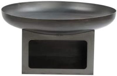 Vuurkorf Vuurschaal - Terrasvuur Pan - Buiten Verwarmen - Met Houtopslag - 70 cm Diameter - Zwart