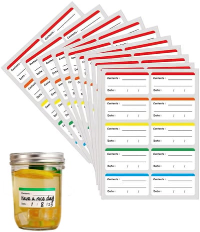 Dailygoods- Vriesetiketten 300 stuks - Zelfklevende etiketten - Verwijderbaar zonder lijmresten - 6 x 3 cm - Gekleurde etiketten - Voor voedselidentificatie