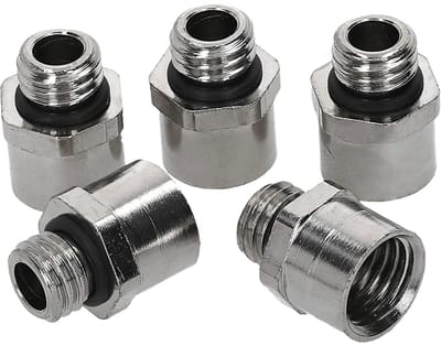 5 stuks Kalitec D5710120 verlengstukken met O-ring M10/M12 messing