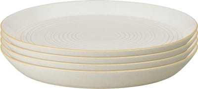 Denby | Impression Cream Spiral Dinerbord Set van 4 - Bord