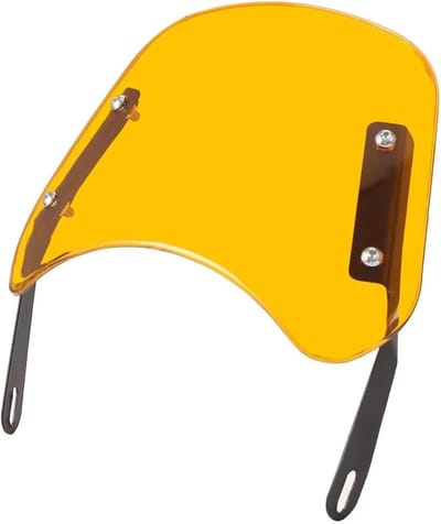Motorfiets Windscherm - Voorruit Deflector - Rijcomfort Verbeteren - Universele Pasvorm - 65"-945" - Geel