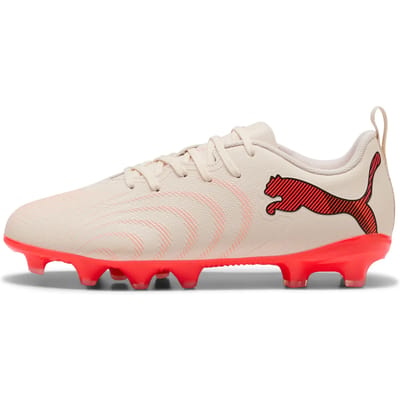 PUMA FUTURE 9 PLAY FG/AG Jr Unisex Sportschoenen - Sugared Almond-PUMA White-Ultra Red-PUMA Black