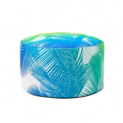 Lumaland Zitzak Poef Tropical | compact 3-in-1 zitkussen – buitenkruk, tafeltje & voetenbankje | ideaal als zitzak voor volwassenen en kinderen | zitzak met flexibele vulling en stijlvolle print
