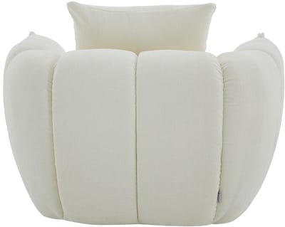 Vente-unique Draaibare fauteuil in getextureerde beige stof GONOLON