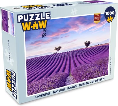 Puzzel Lavendel - Natuur - Paars - Bomen - Bloemen - Legpuzzel - Puzzel 1000 stukjes volwassenen