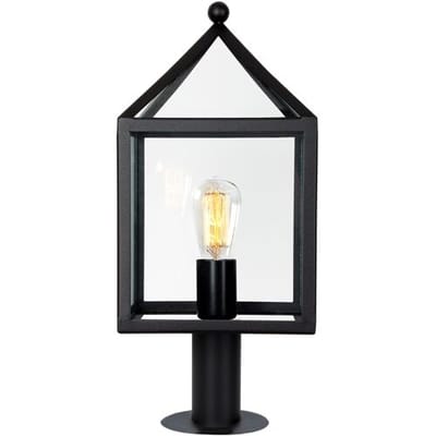 KS Verlichting - Bloemendaal - Sokkel - Tuinlamp - RVS - E27 - Modern - Zwart