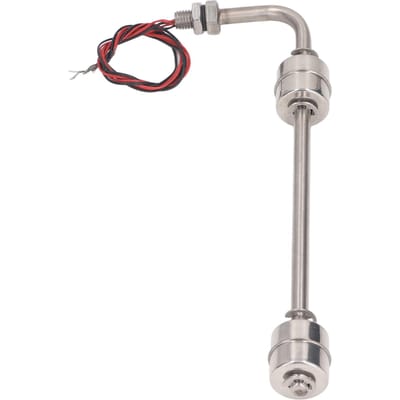 Vlotter Waterregelschakelaar RVS Vlotter Dubbelpunt Vloeistofniveausensor AC DC 0?110V gray