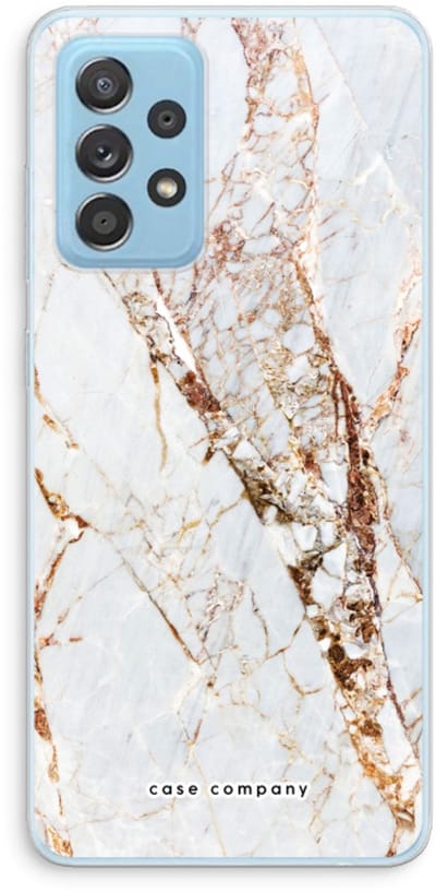 Case Company® - Hoesje geschikt voor Samsung Galaxy A73 hoesje - Goud marmer - Soft Cover Telefoonhoesje - Bescherming aan alle Kanten en Schermrand