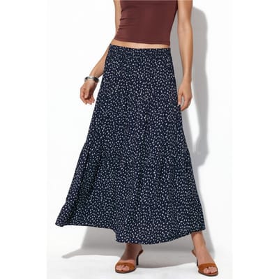 Hoge Taille Bloemige Maxi Rok