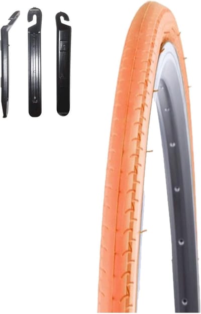 Racefiets Banden - Fietsbanden Wielset - Fietsen Onderhoud - Inclusief Bandenlichters - 700 x 26C - Oranje