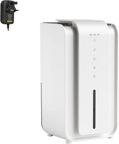Luchtontvochtiger - Absorber Vochtvreter - Vochtige Ruimtes - Automatische Ontdooifunctie - 1.5L Reservoir - Wit